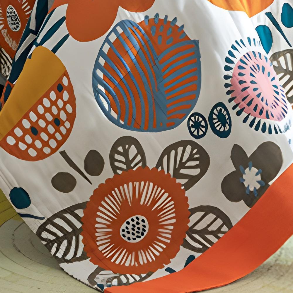 Boho Cartoon Flower Cotton Blanket
