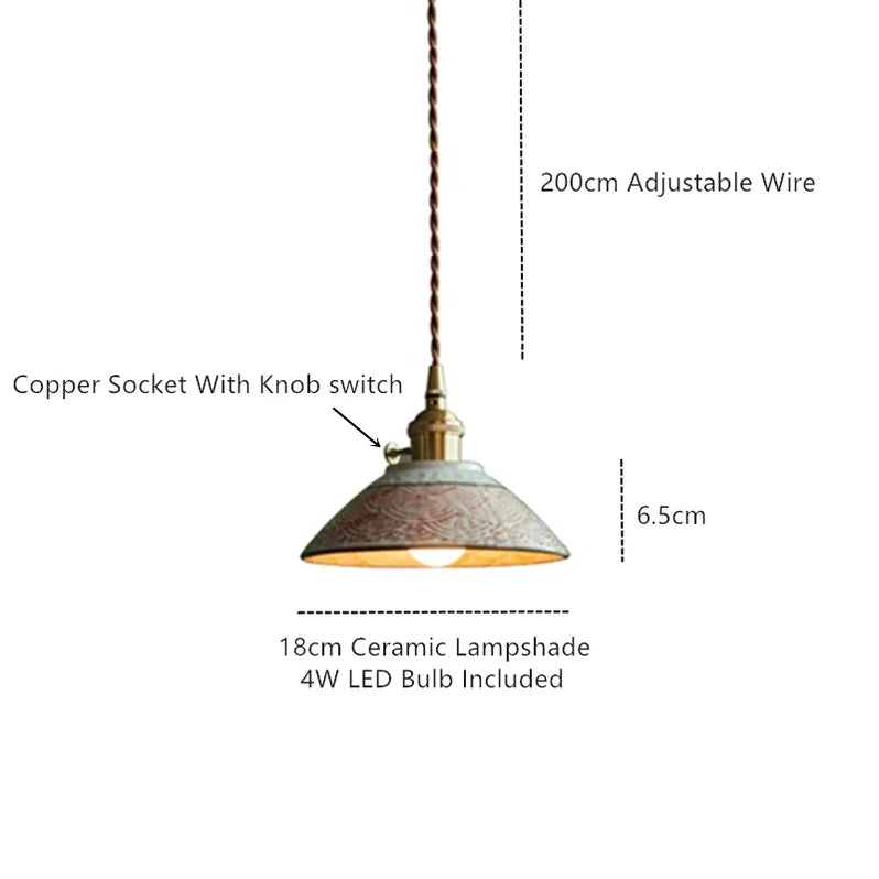 Ronja | Hand-Painted Ceramic Pendant Light