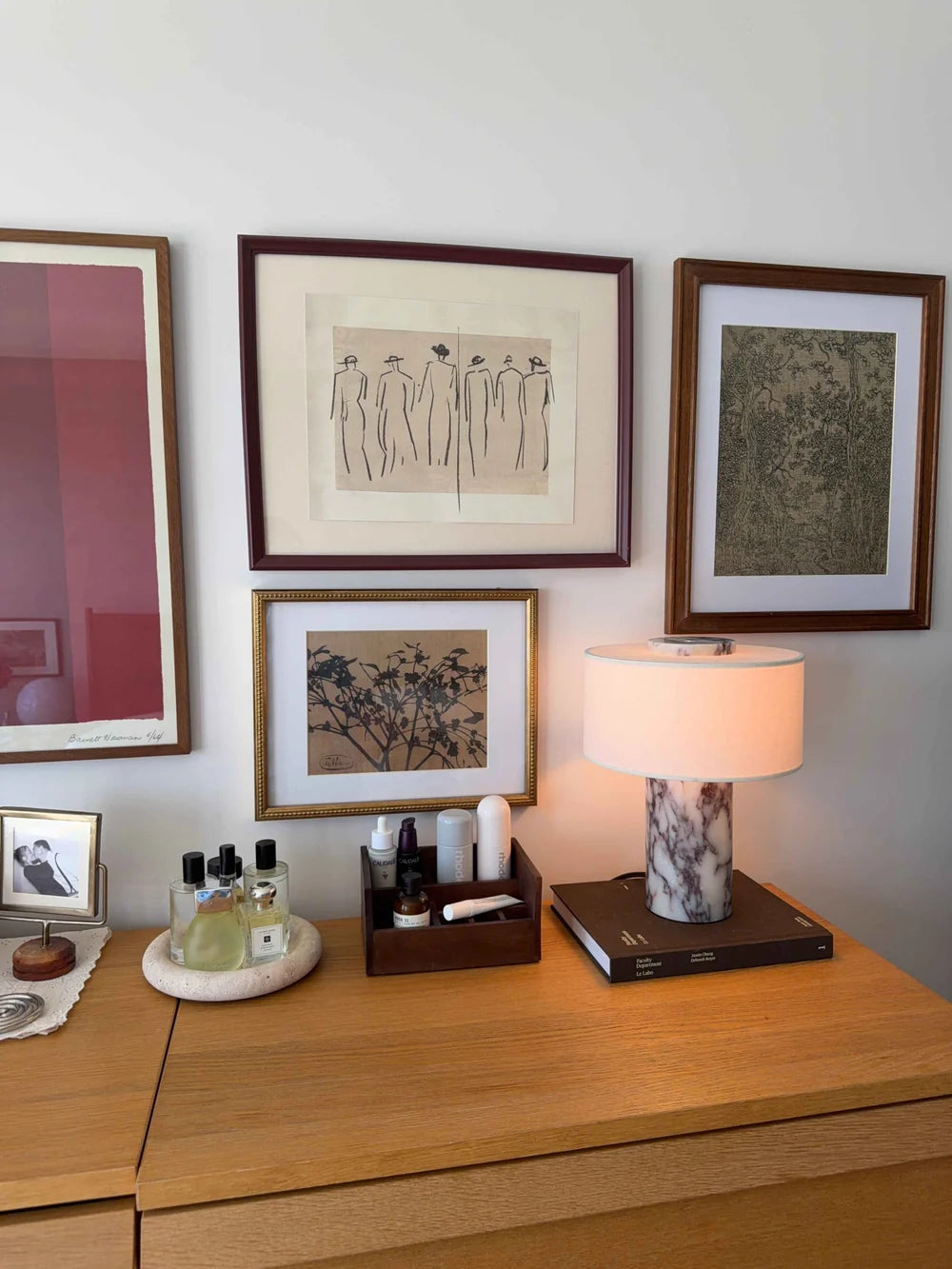 Strata Large Lamp | Calacatta Viola 13.5" / 35cm