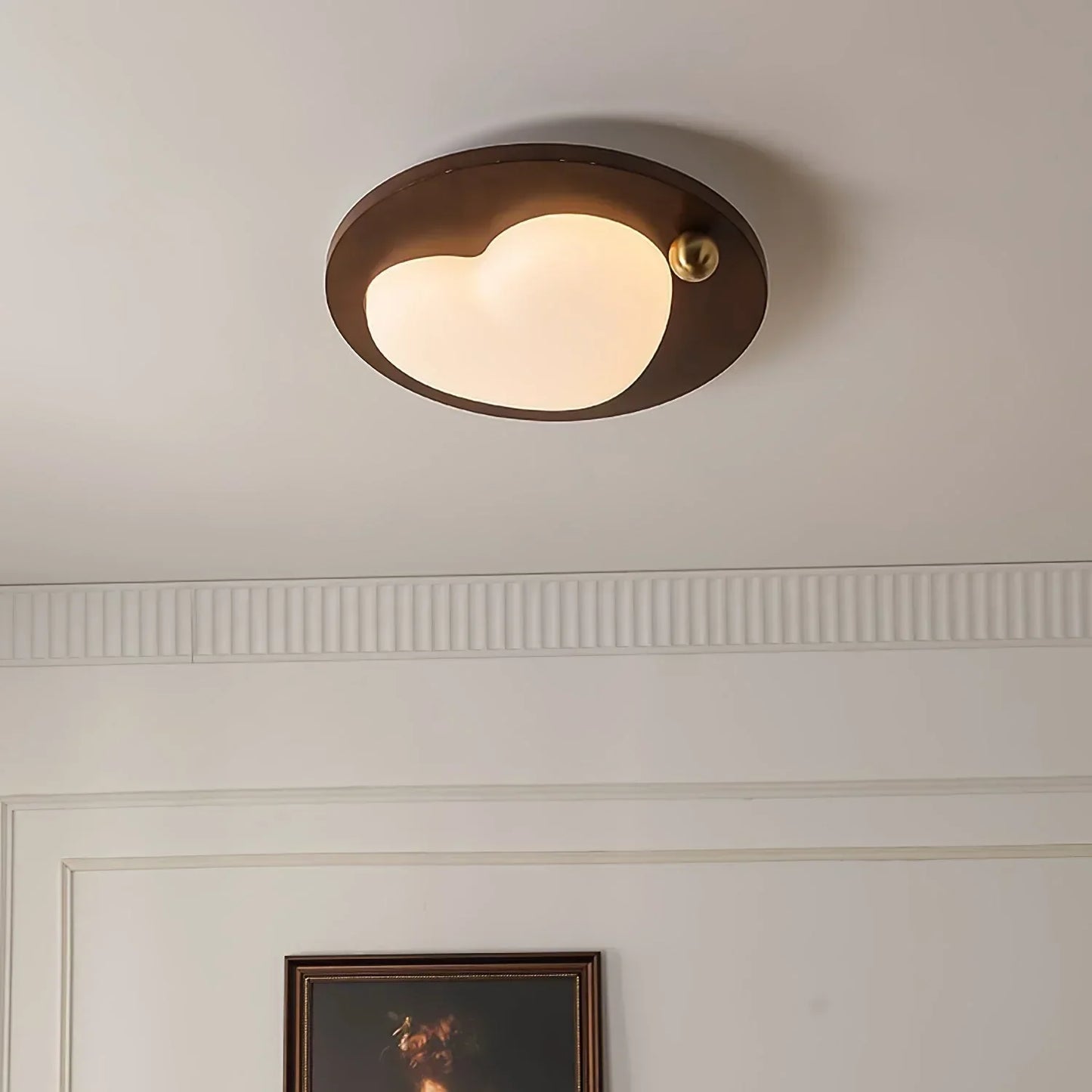 Celestra Retro Wooden LED Ceiling Lamp