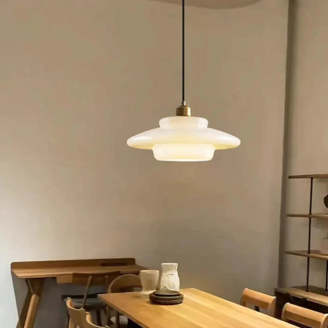 Omrix White Glass Design Pendant Lamp
