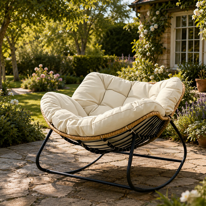 Outdoor Papasan Rocking Chair