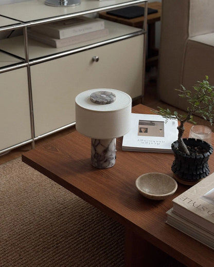 Strata Portable Lamp | Calacatta Viola - 9.5" / 24cm