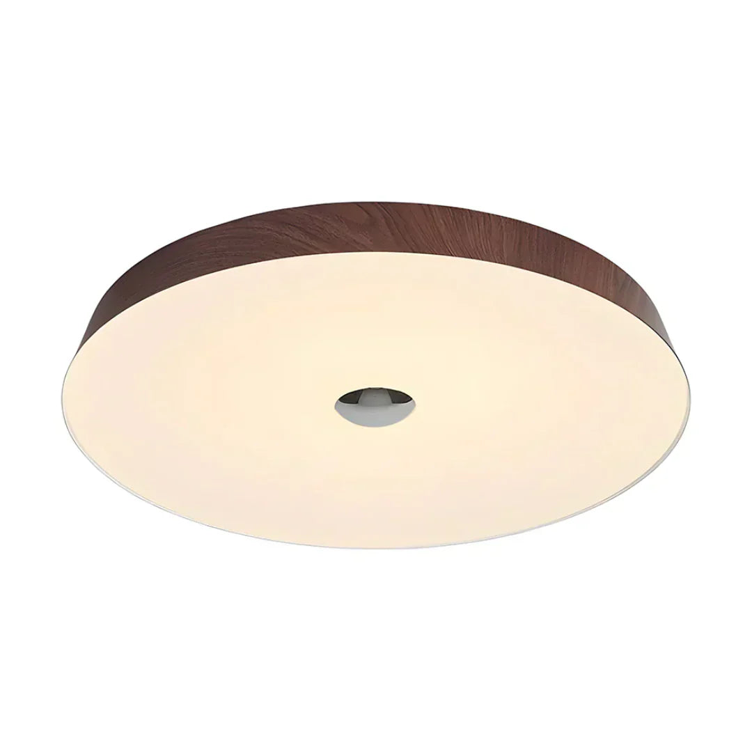 Evon Natural Wood Grain Round LED Ceiling Light