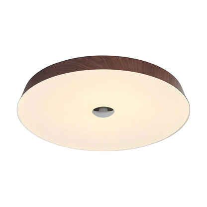 Evon Natural Wood Grain Round LED Ceiling Light