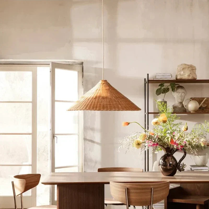 Aurethia Scandinavian LED Pendant Lamp Made of Bamboo
