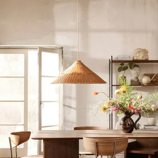 Aurethia Scandinavian LED Pendant Lamp Made of Bamboo