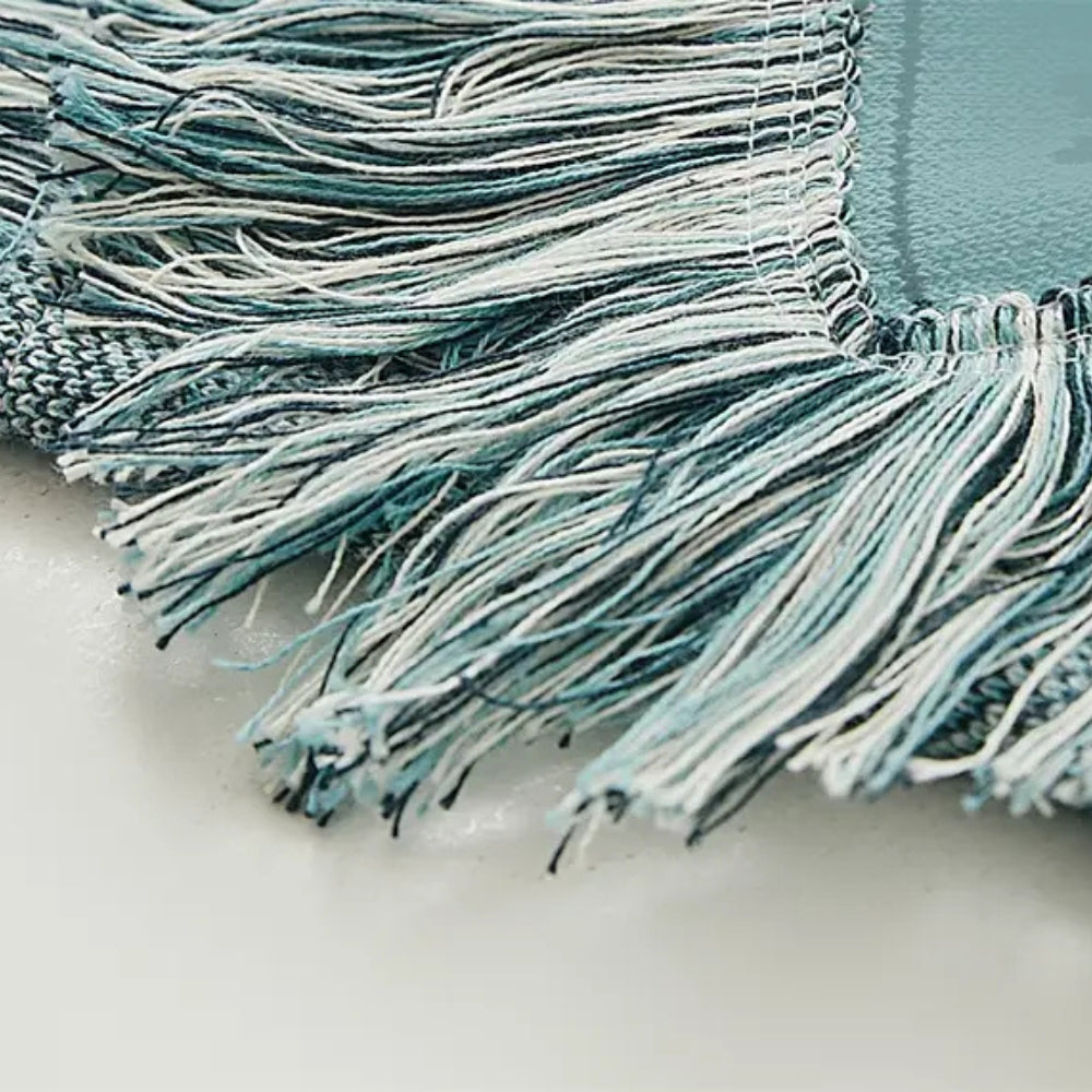 Azura Boho Geometric Cotton Knit Blanket