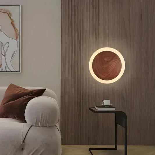 Nalo Scandinavian Wooden LED Wall Lamp