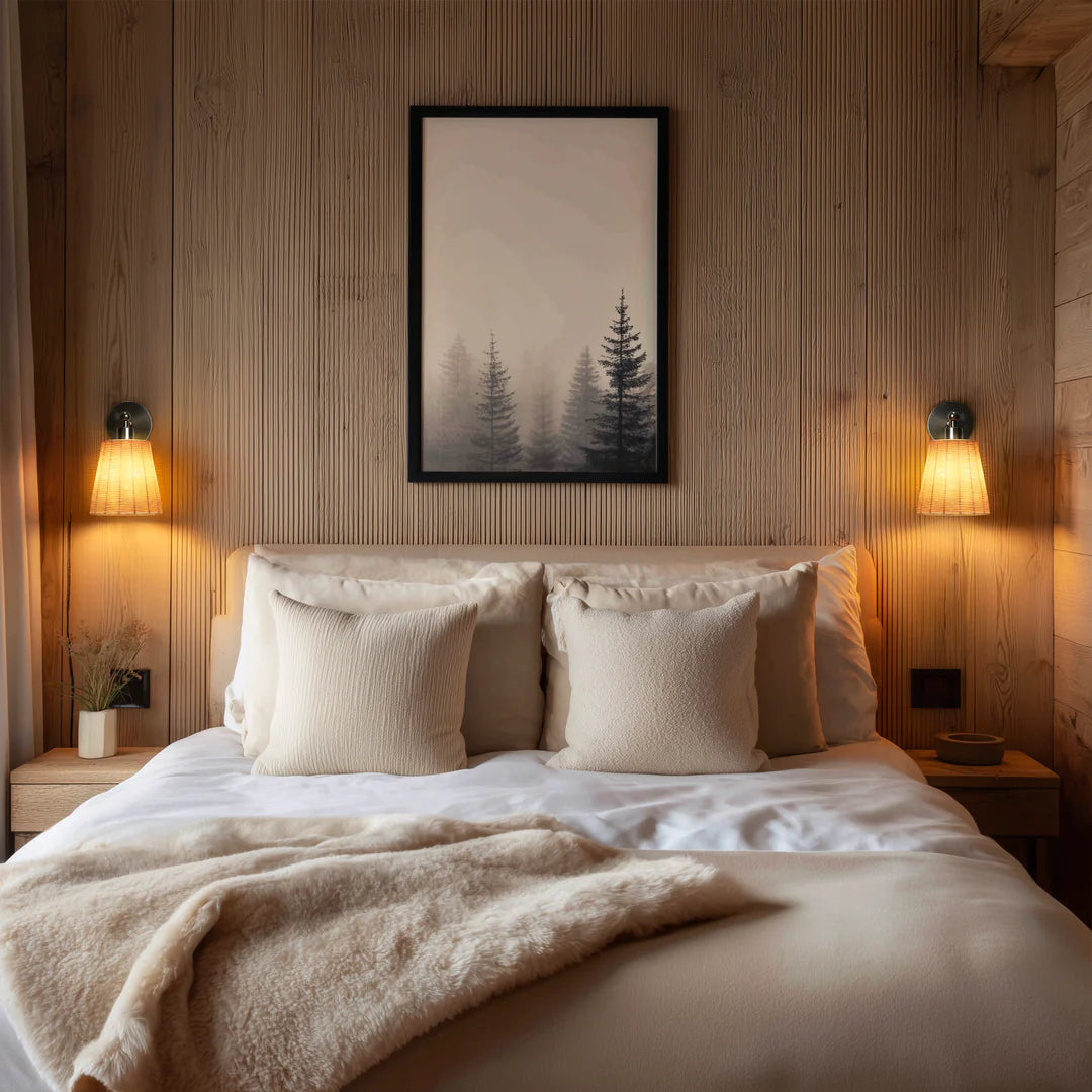 Natural Wireless Wall Sconces (Set of 2)