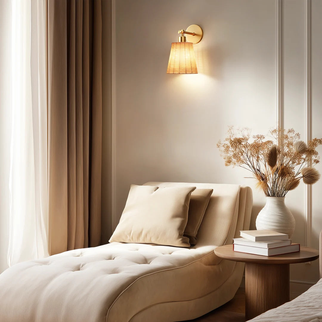 Natural Wireless Wall Sconces (Set of 2)