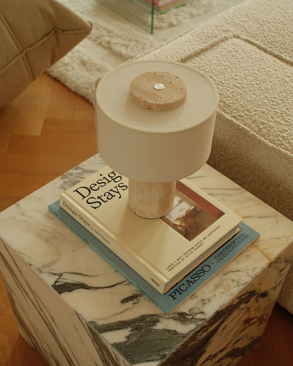 The Original - Strata Portable Lamp | Travertine - 9.5" / 24cm