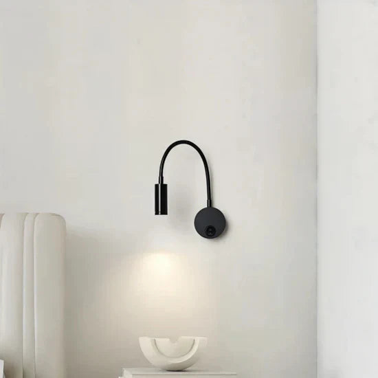 Lumio Flexible black LED wall lamp for indoor use