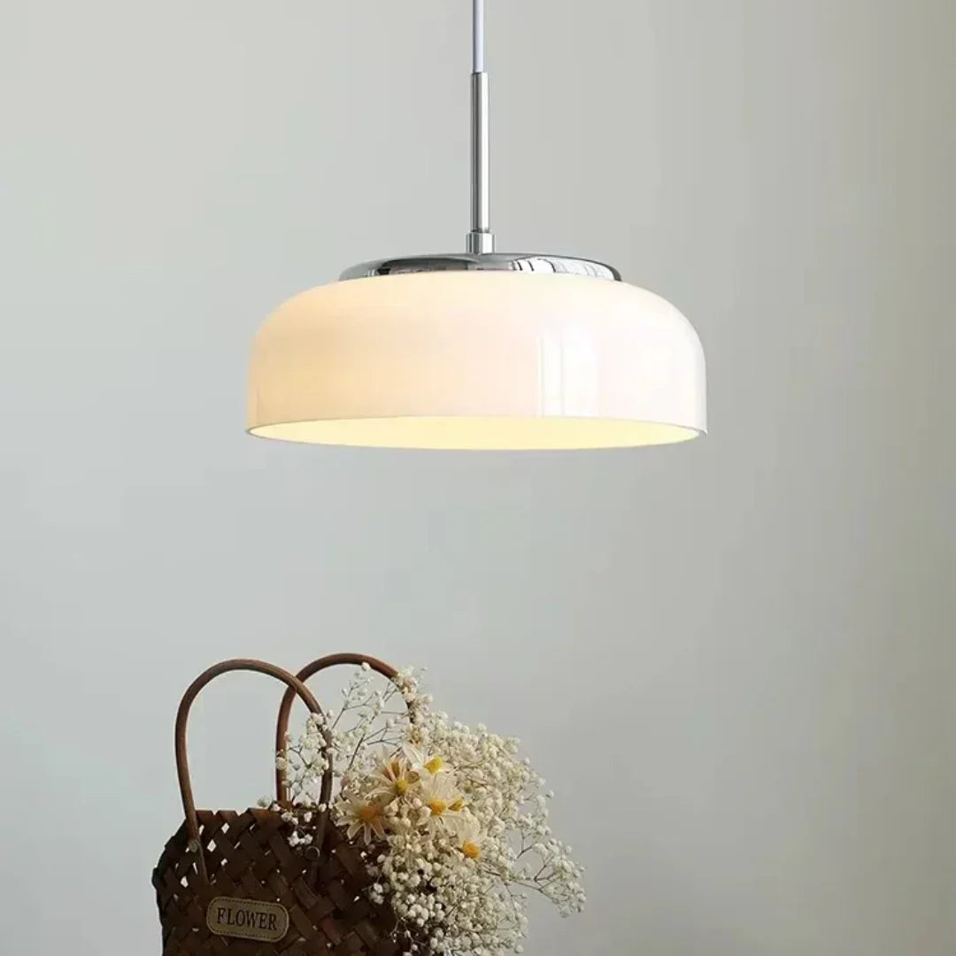 Grava Pendant Lamp Chrome White