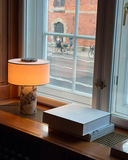 Strata Large Lamp | Calacatta Viola 13.5" / 35cm
