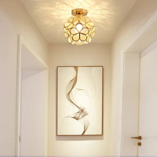 Zyvia Luxury Glass Flower Ceiling Lamp