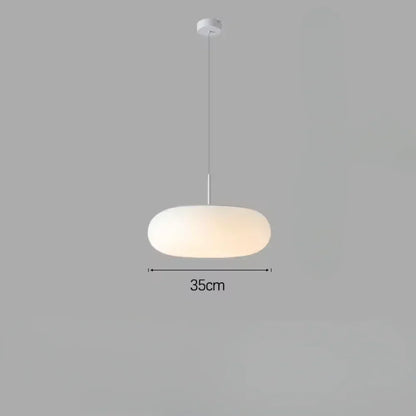 Nyxora Modern Cream Pendant Lamp in Simple Chandelier Style with Warm LED Lighting