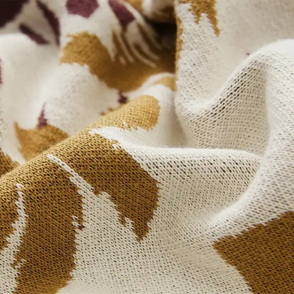 Azura Boho Geometric Cotton Knit Blanket