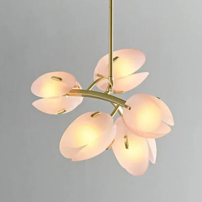 Calypso Scandinavian Pink Tulip Glass Ceiling Lamp