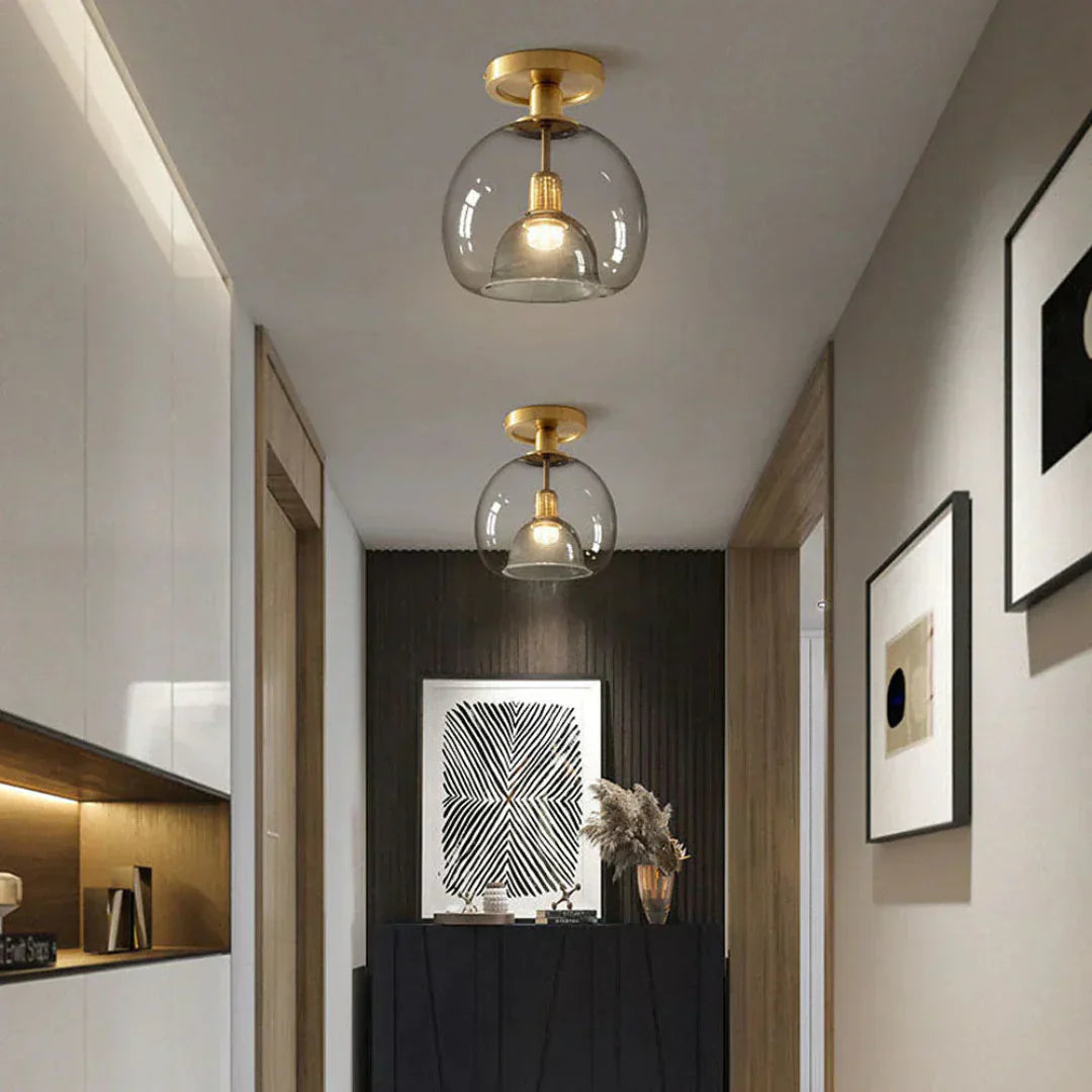 Olya Modern Glass Ceiling Lamp for Living Room and Bedroom