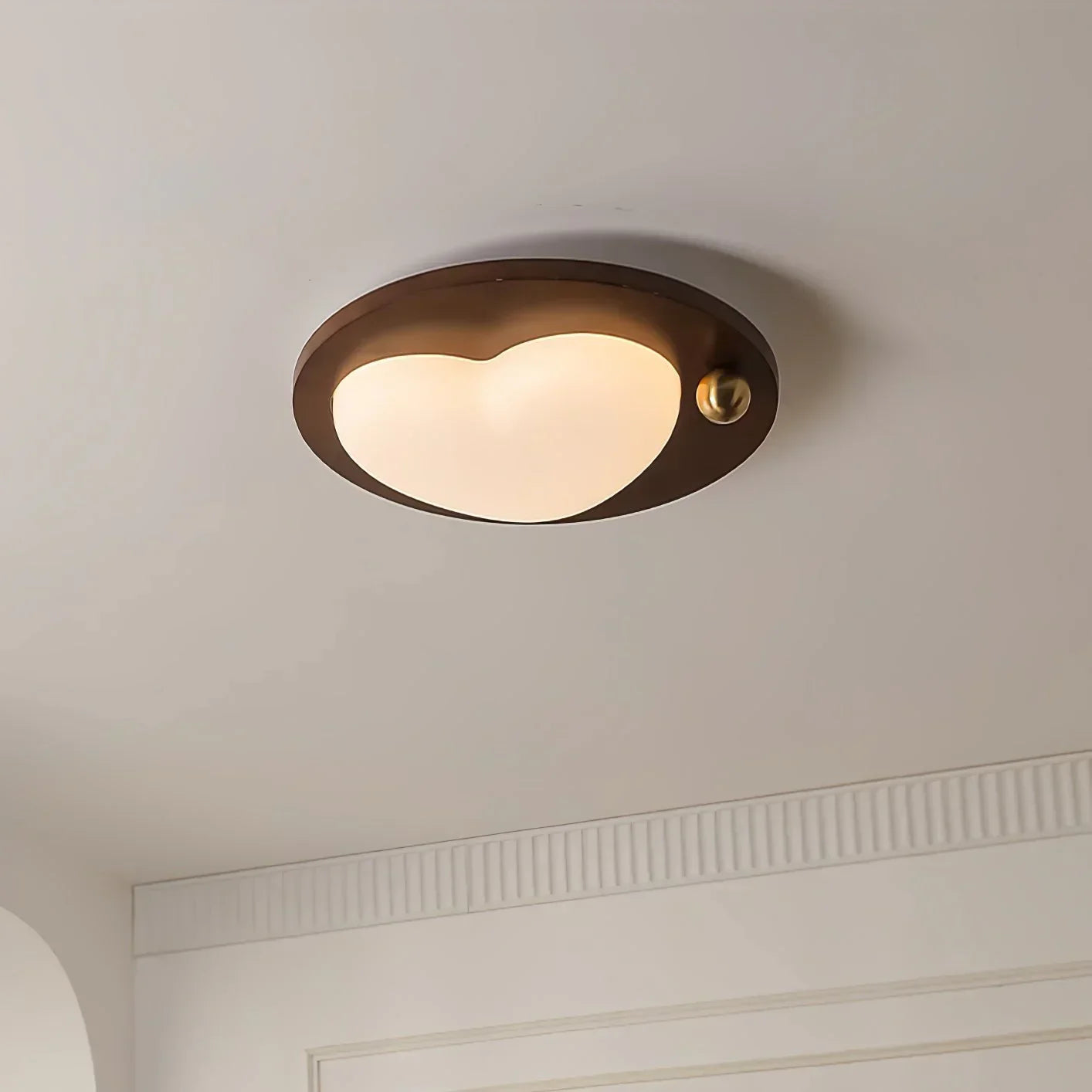 Celestra Retro Wooden LED Ceiling Lamp