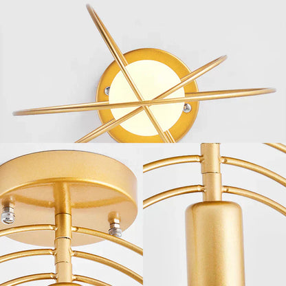 Thaleia Modern Ring Shape Ceiling Lamp Gold