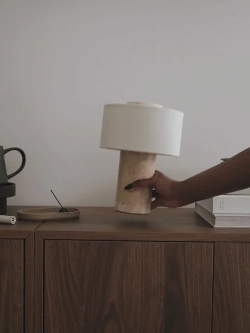The Original - Strata Portable Lamp | Travertine - 9.5" / 24cm