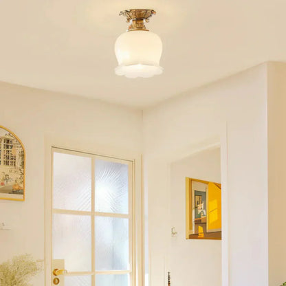 Public Vintage Flower-Shaped Ceiling Lamp
