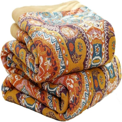 Sunrise Boho Reversible Cotton Blanket