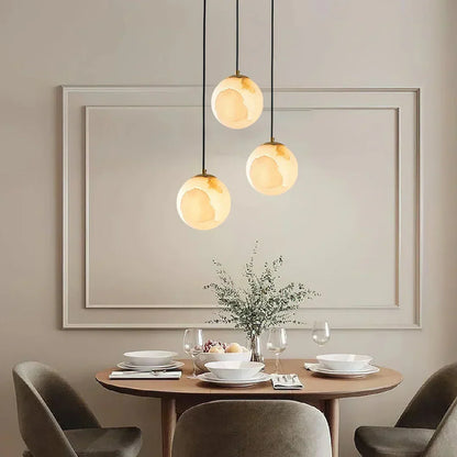 Fortuna Alabaster Ball Pendant Lamp