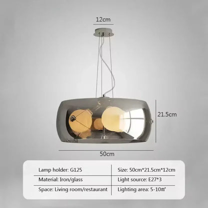Aurion Modern Glass LED Pendant Light for Kitchen, Living Room, and Dining Room