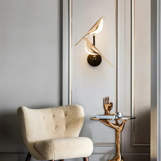 Luxury Golden Bird Wall Lamp