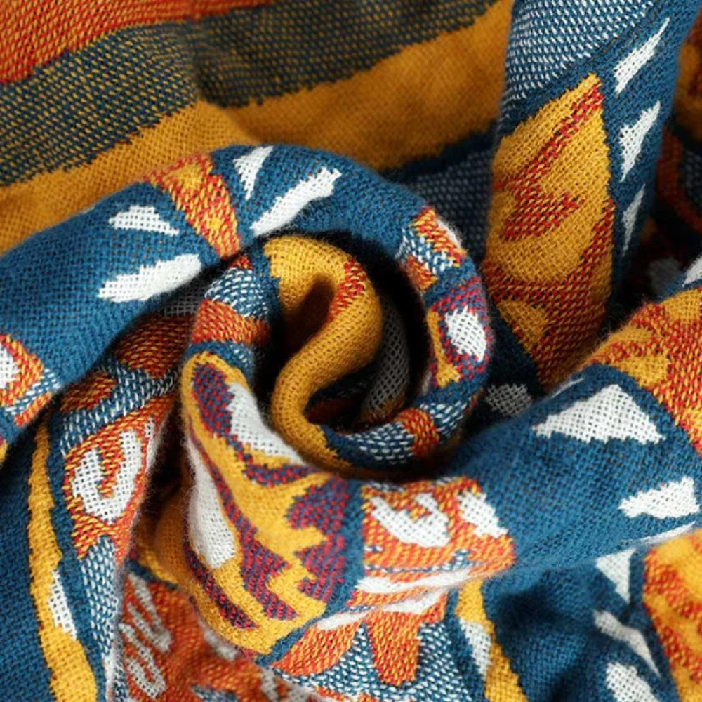 Golden Lotus Comfort Reversible Cotton Blanket