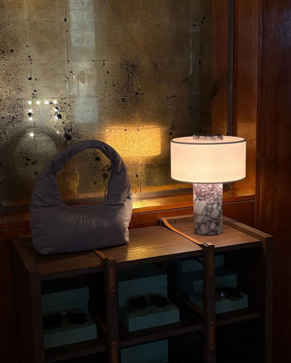 Strata Large Lamp | Calacatta Viola 13.5" / 35cm