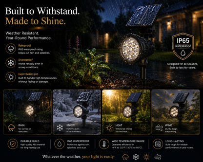 Solar Powered Garden Spotlight (Set of 2)
