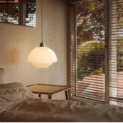 Omrix White Glass Design Pendant Lamp