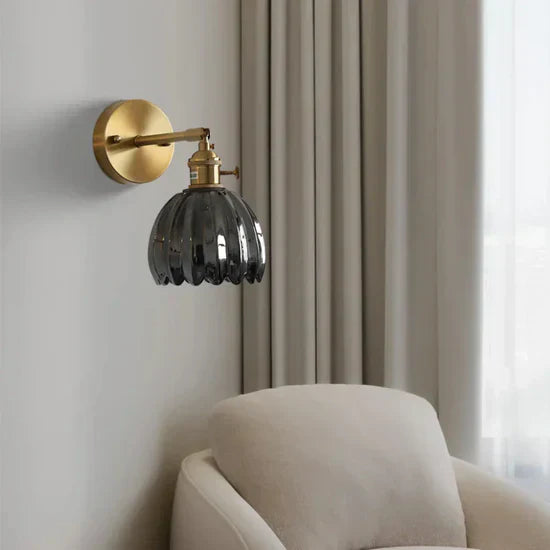 Velza Retro Glass Wall Lamp Tulip