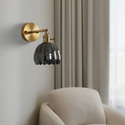 Velza Retro Glass Wall Lamp Tulip