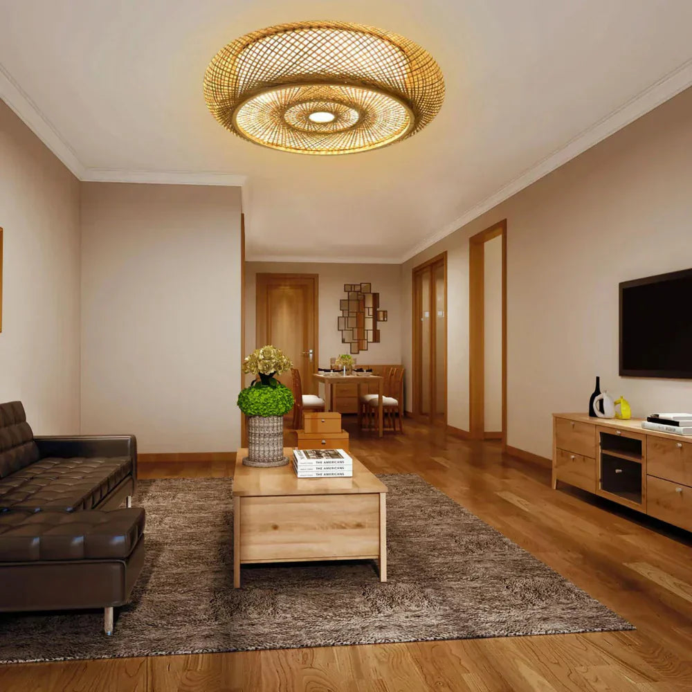 Maelira Natural Bamboo Ceiling Lamp