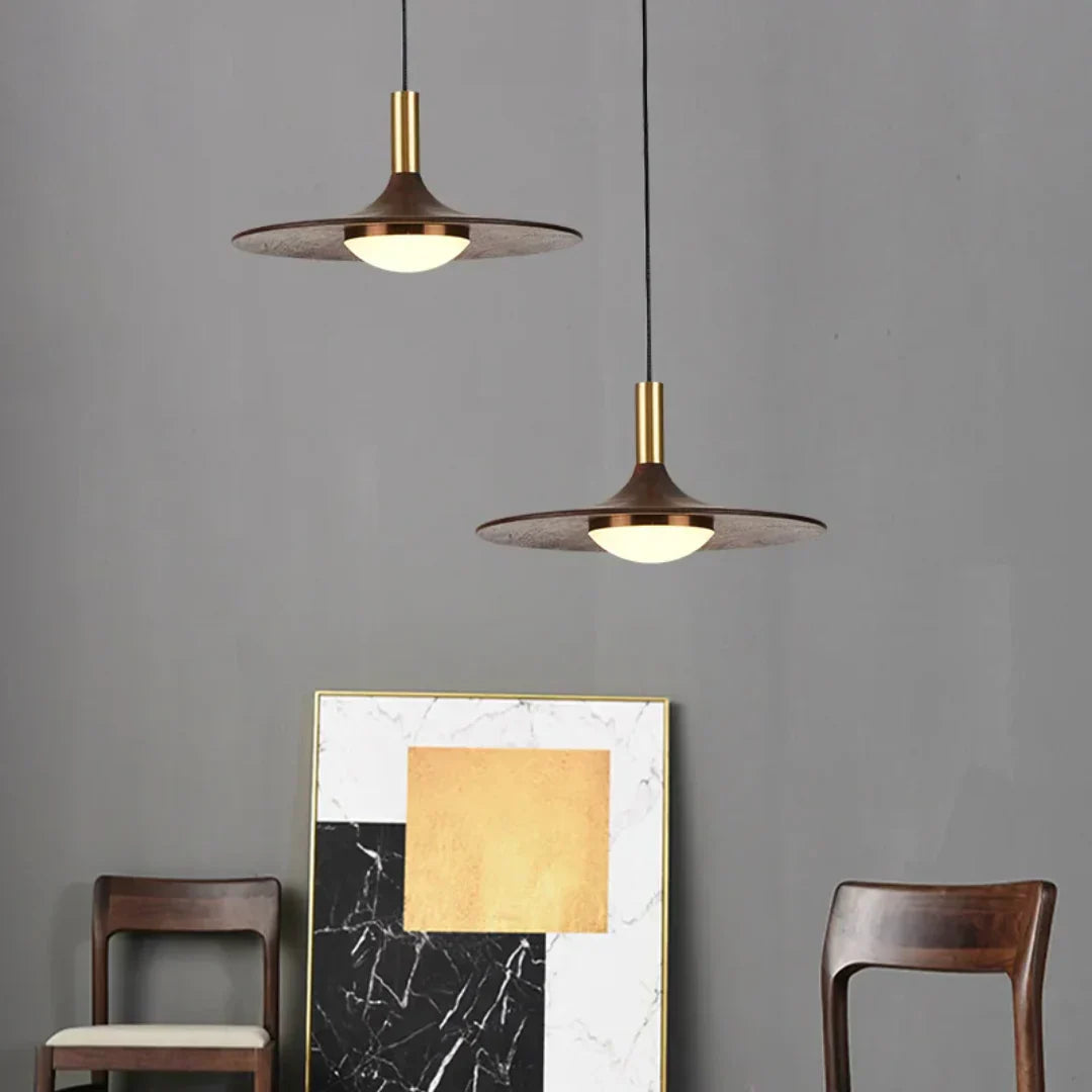 Zelus Pendant lamp in walnut design