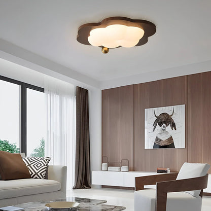 Celestra Retro Wooden LED Ceiling Lamp
