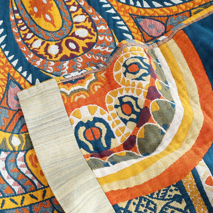 Golden Lotus Comfort Reversible Cotton Blanket