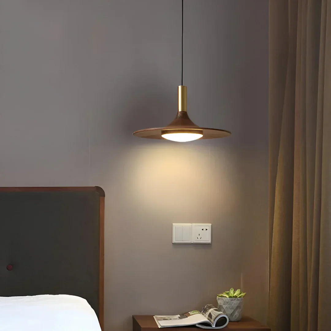 Zelus Pendant lamp in walnut design