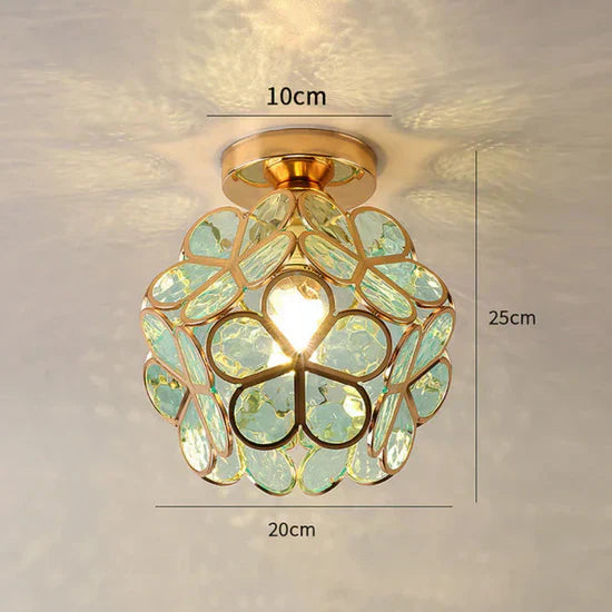 Zyvia Luxury Glass Flower Ceiling Lamp