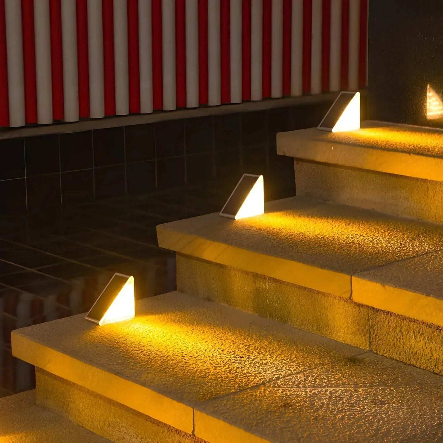 Solar Powered Stair Lights (Set of 6)
