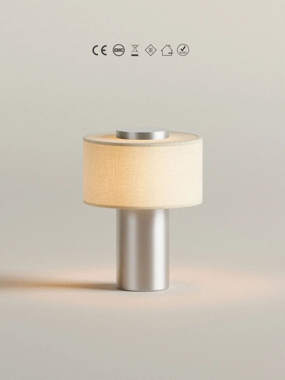 Strata Portable Lamp | Satin Aluminium - 9.5" / 24cm