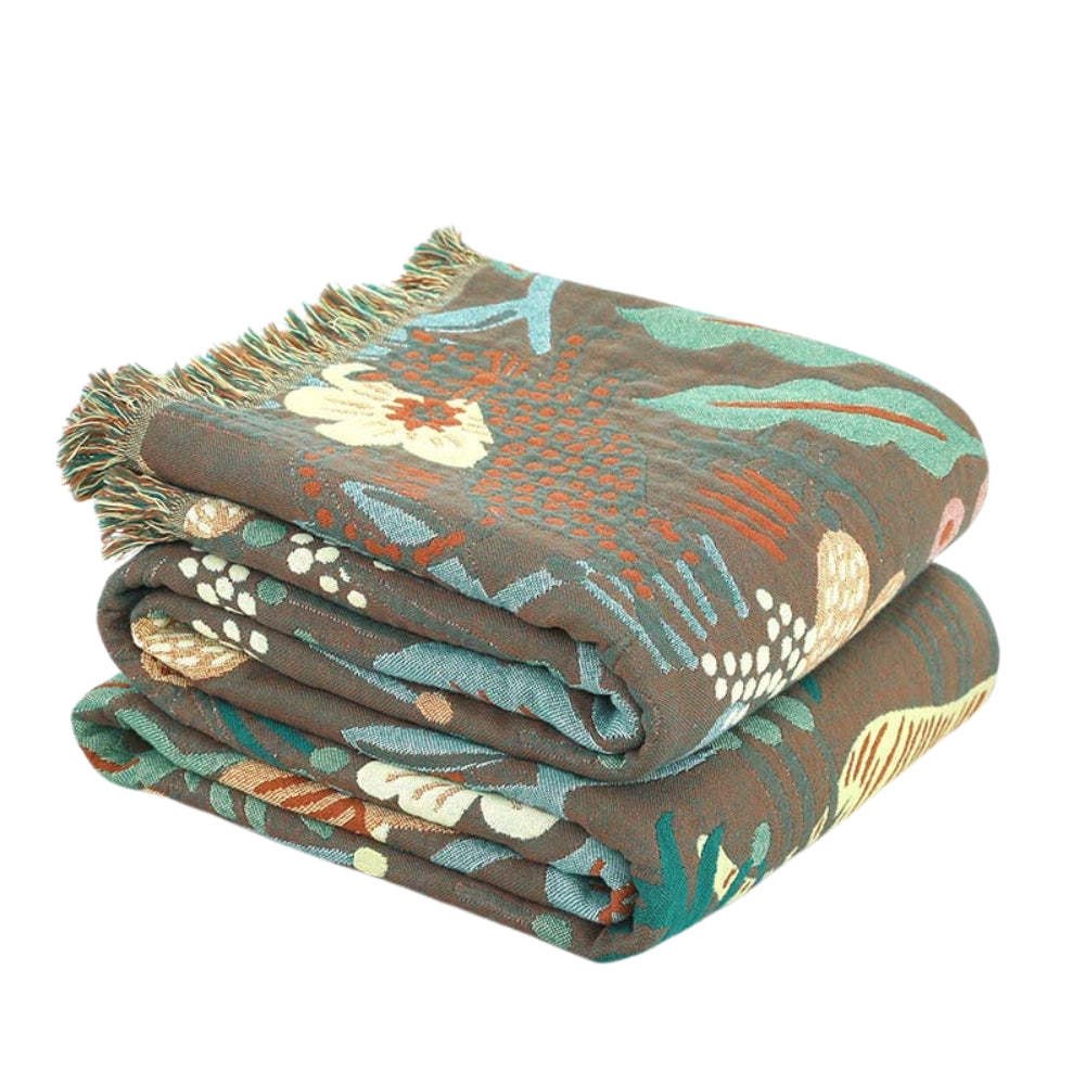 Tiger's Lair Reversible Cotton Blanket