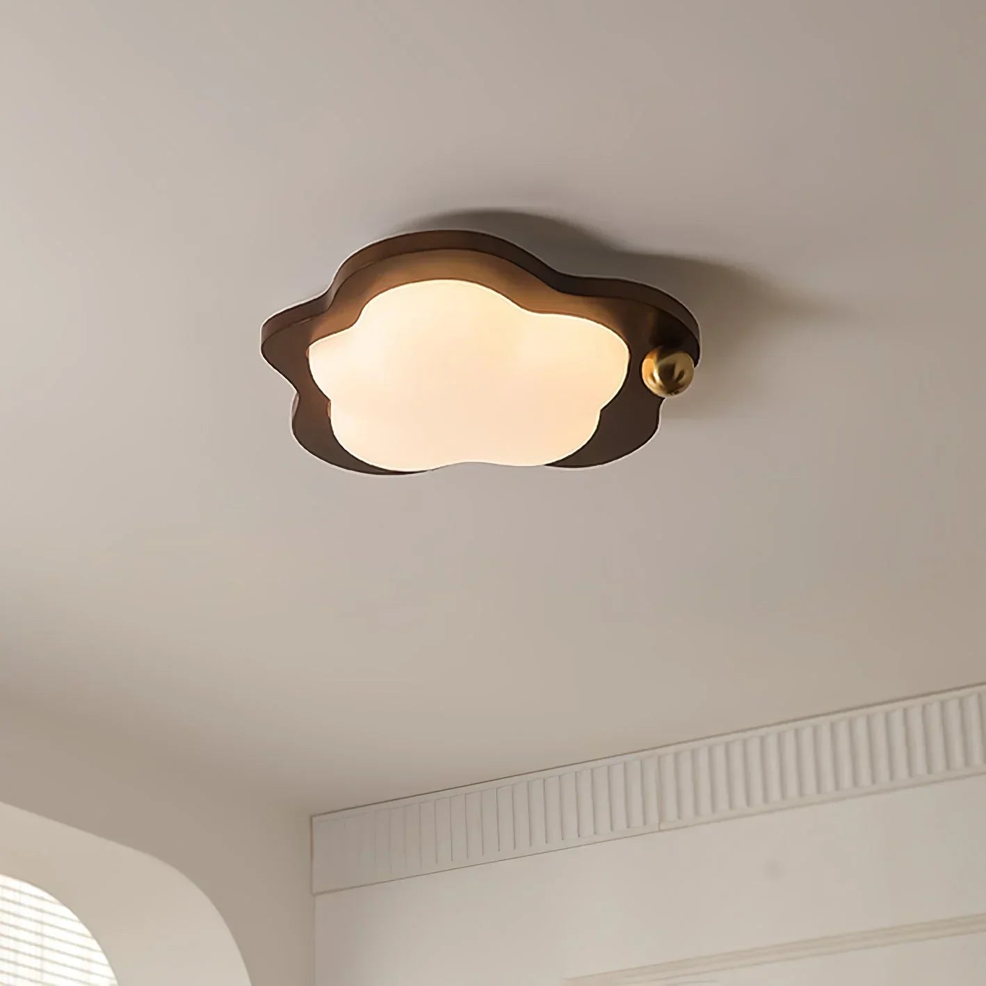 Celestra Retro Wooden LED Ceiling Lamp