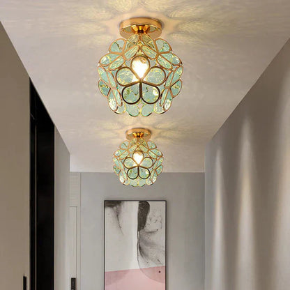 Zyvia Luxury Glass Flower Ceiling Lamp