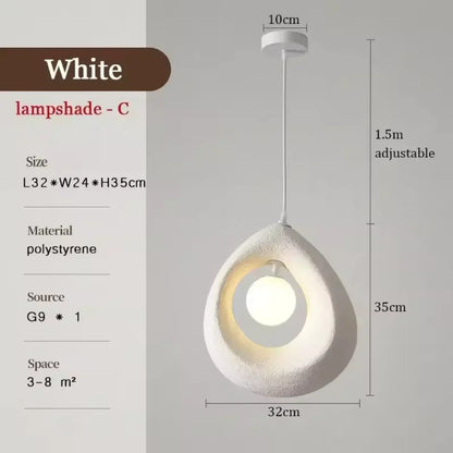 Auralessa Japanese Wabi Sabi Pendant Lamp with Minimalist Design